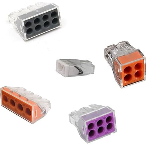 30/50/100 piece EU2.5-412 PCT-104D/104/106/108 Universal Compact Wire Wiring Connector Conductor Terminal Block With Lever