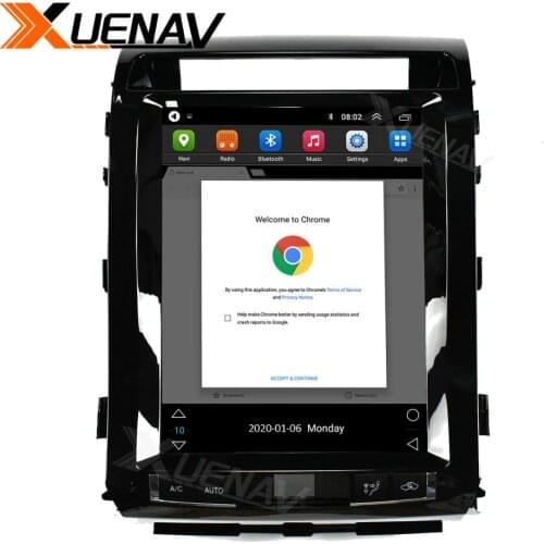 XUENAV Vertical Screen Android System Tesla Style Car GPS Navigation For -Toyota Land Cruiser 2008-2015 Multimedia Stereo Radio