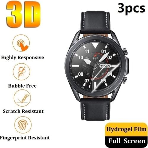 Protective Film for Samsung Galaxy Watch 3 45mm 41mm Screen Protector(Not Glass)for Samsung Watch 46mm 42mm Film Protection Foil