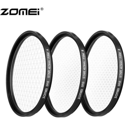 ZOMEI 40.5-82mm Star-Effect Starburst Twinkle 4+6+8 Points DSLR Lens Filter For Canon Nikon Sony SLR DSLR Camera Len Star Filter