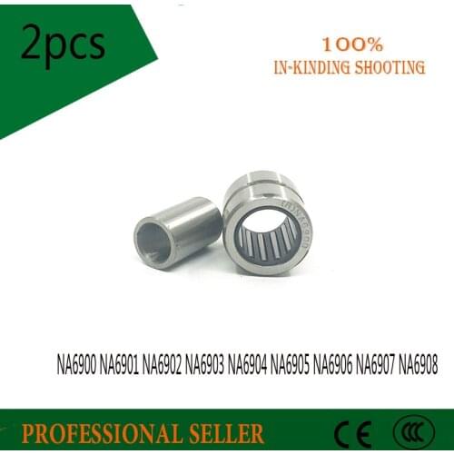 2PCS NA6900 NA6901 NA6902 NA6903 NA6904 NA6905 NA6906 NA6907 NA6908 Bearing Solid Collar Needle Roller Bearings With Inner Ring