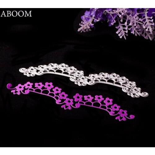 ABOOM 1PC New Design Flower Pattern Metal Carbon Die Cuts Embossing Folder Adhesive Paper Card Making Cutting Dies Paper Mold