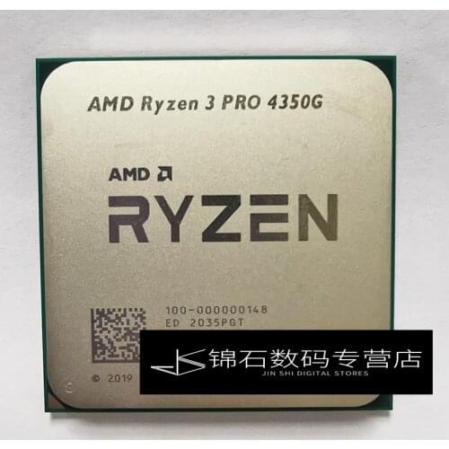 Amd ryzen 3 Pro 4350g 3.8ghz 4-core 8-thread socket AM4 4350g CPU