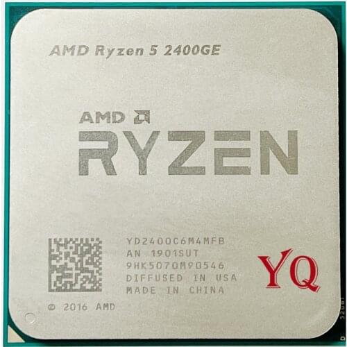 AMD Ryzen 5 2400GE R5 2400GE 3.2 GHz Quad-Core Eight-Thread 35W CPU Processor YD2400C6M4MFB Socket AM4