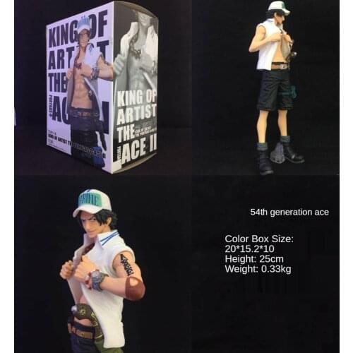 Anime One Piece/One Piece Art King KAO Styling Fire Fist Ace 54th Generation Navy Suit Boxed Action Figure Toy Model Kid Gift