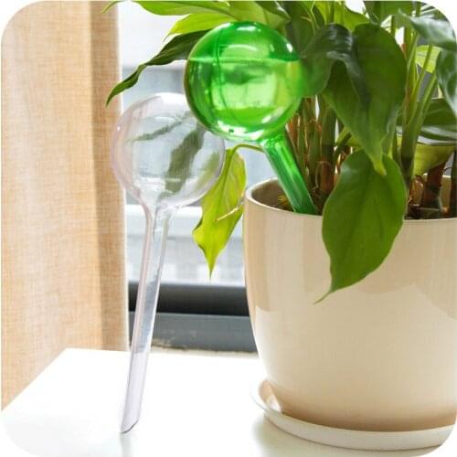 1pc Automatic Imitation Glass Drip Irrigation Travel Ball Watering Device Garden House Glass Flower Water Dropper For Home Trave