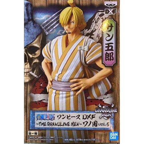 BANDAI Banpresto One Piece Grandline Men Wanokuni Anime Figure Toy Doll Sanji BP81929