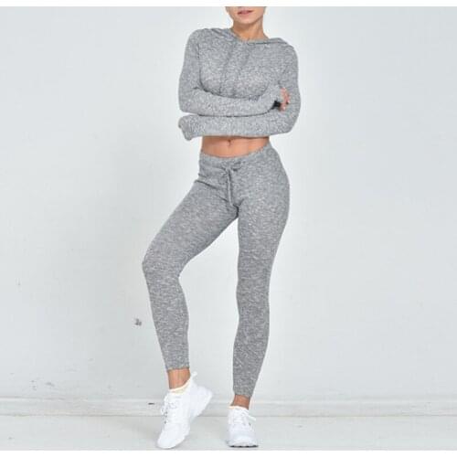 2pcs/set Seamless Women Yoga Sport Suit Set Gym Workout Clothes Long Sleeve Fitness Crop Top + High Waist Energy Seamless pants