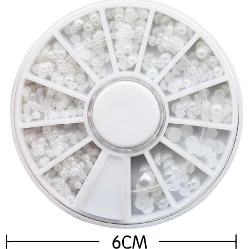 ABS Half Round Pearl Bead Flat Back Scrapbook Beads For Jewelry Making Craft Pearls Clothing Accessories