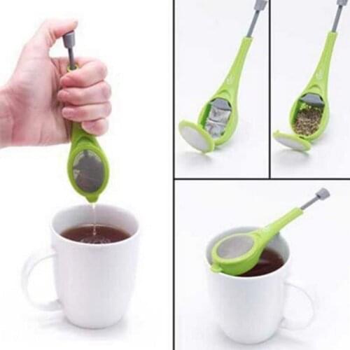 Healthy Food Grade Flavor Total Tea Infuser Gadget Measure Swirl Steep Stir and Press Plastic Tea&Coffee Strainer Tea Filter
