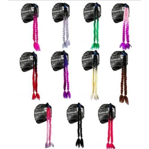 Gradient Ramp Dreadlocks Helmet Ponytail Motorbike Helmet Bike Helmet Hair Decoration