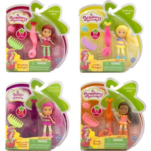Hasbro Strawberry Shortcake Braided Hairdressing Mini Strawberry Dolls Girl Play House Toys Children Christmas Birthday Gift