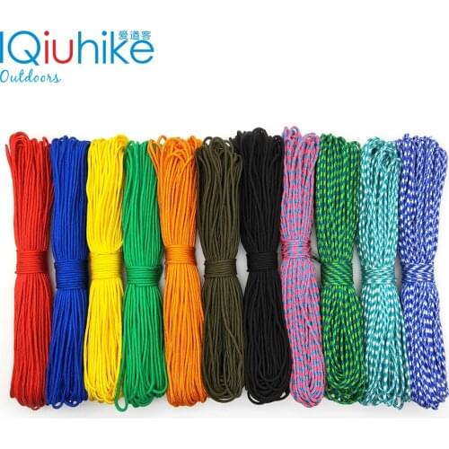 IQiuhike 25FT 50FT 100FT 8/15/31 Meters Dia 2mm one stand Cores for Survival Parachute Cord Lanyard Camping Climbing Rope