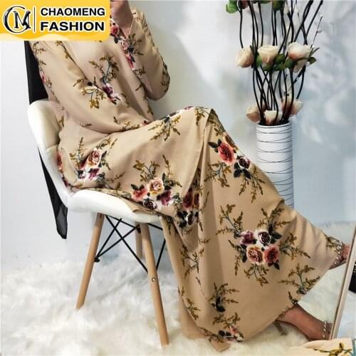 Kimono Femme Musulmane Fashion Printing Abayas Hijab Dress Turkey Kaftan Caftan Islam Clothing Women Arab Maxi Robe Muslim Sets