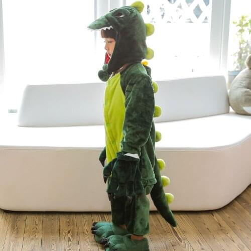 Cartoon Jumpsuit Animal Anime Cosplay Costume Kid Boy Girl Unicorn Stitch Panda Cat Childrens Day Gift Pajama With Hat Slippers