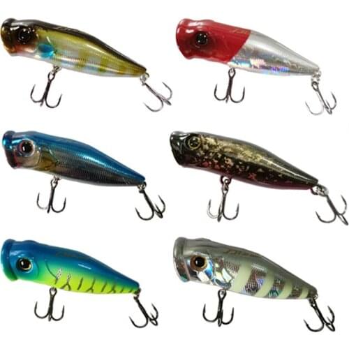 Lutac Hard Bait Popper 50mm 5g Lures With BKK HOOK Fioating Popper Fishing 3d Artificial Fishing Lure