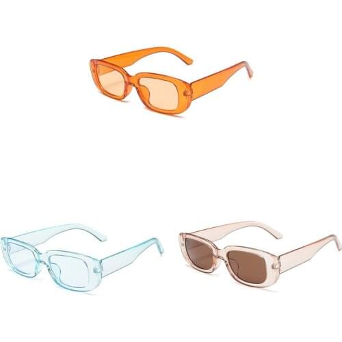 Small Frame Square Sunglasses Colorful Street Shooting Durable Lightweight Stylish Eyeglasses For Motorcycle