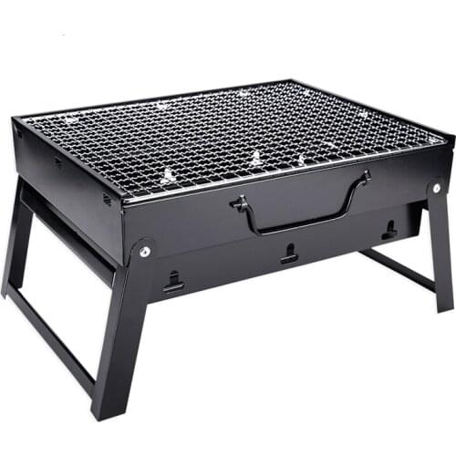 Metal Barbecue Outdoor Barbecue Rack Portable Charcoal Barbecue Family Folding Barbecue Grill
