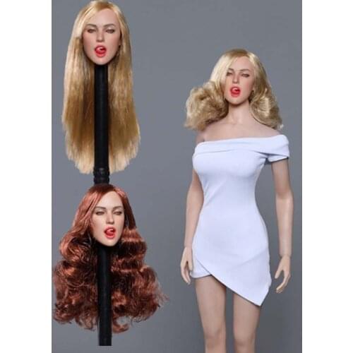 1/6 female head sculpt w/ tongue GC021 for 12" figure phicen hot toys kumik GACTOYS in stock