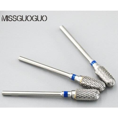 5pcs Carbide Round Top Nail Art Drill Bit Set 3/32" Bits for Manicure and Pedicure Nail Tools Nail Mills Electric Drill Bits