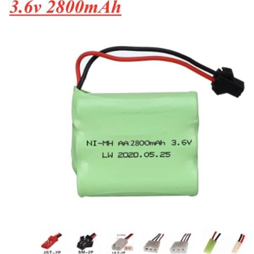 3.6v 2800mAh Ni-MH Battery For Remote control electric toy boat car truck 3000mah 3.6v aa nimh battery Pack 1pcs