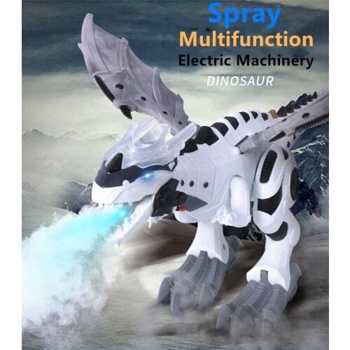 New Multifunction Electric Walking Dinosaur Toy Large Spray Mechanical Dinosaur Pterosaurs Model For Kids Toys Gift