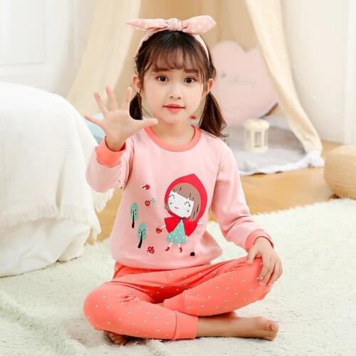 Autumn Winter Girls Clothes Pajamas Sets Childrens Sleepwear Long-sleeved Tops+pants 2pcs Pyjamas Kids Girls Boys Home Clothing