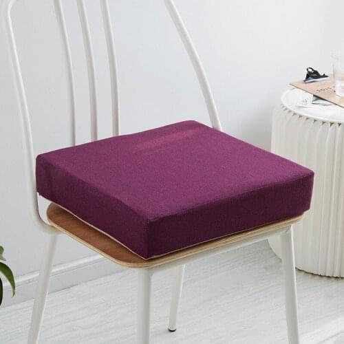 35d High Density Sponge Cushion Linen Cushion Cushion Solid Wood Sofa Cushion Floor Cushion Pillow Thickened Chair Cushion 45x45