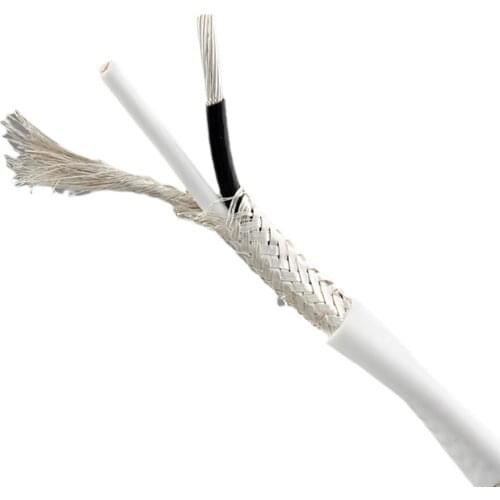 American Telflon Silver-plated Copper Audio Signal Line 2 core 3-core Dual-core Shielded Wire Machine Inner Cable 1.5 square