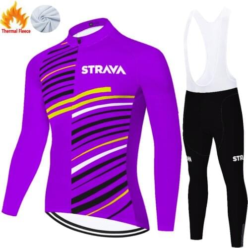 Strava Winter Thermal Fleece Masculina Conjunto Ciclismo Masculino Джерси Велосипедная Cycling Equipment Fietskleding Heren