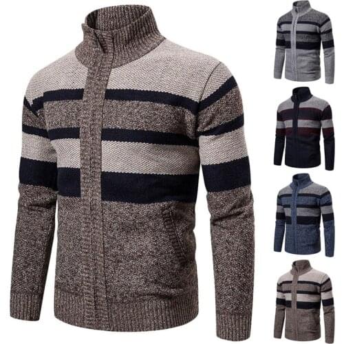 Sweater Men Knitted Jumper Zipper Winter Turtleneck Coat Long Sleeve Cardigan Men abrigo hombre Christmas Sweater Outcoat 2020