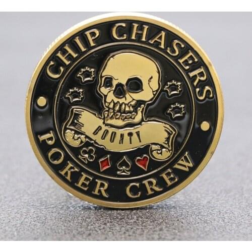 Texas Hold'em Lucky Chips Commemorative Coins Gold-plated Souvenirs Art Collection Gifts Challenge Coin