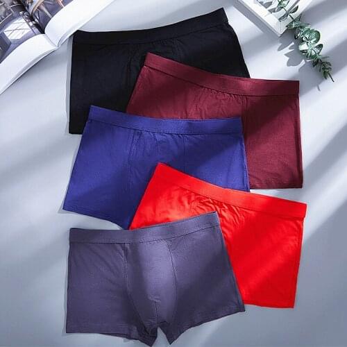 5Pcs/lot Male Panties New Quality Mens Boxers Shorts Cotton Bamboo Loose Large Extra Plus Size Fat Underwears Boxers L-4XL