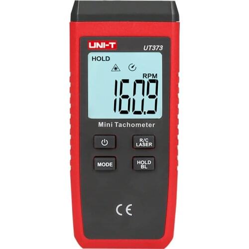 UNI-T UT373 Mini Digital Laser Tachometer Non-Contact Tachometer Measuring Range:10-99999RPM Tachometer Odometer Km/h Backlight