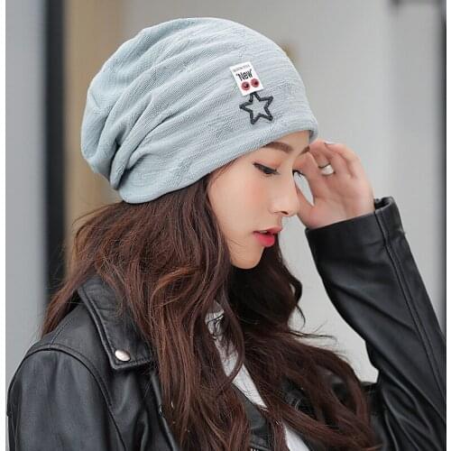 Knitted Beanie Womens Hat Winter Men Skullies Beanies Warm Casual Slouchy Hat Crochet Beanie Hat Female Baggy Cap Cheap