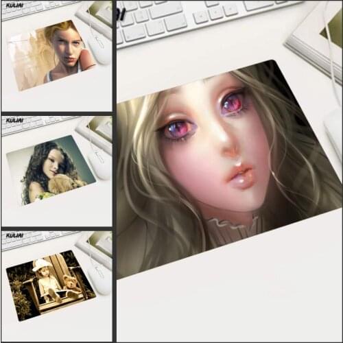 XGZ Custom Cute Girl Computer Mouse Pad Mousepads Decorate Your Desk Rubber Pad No Overlock Edge MousePads Childrens Gifts