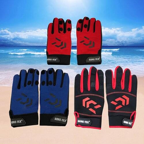 1 Pair Winter Warm 3 Fingers Cut Fishing Gloves Waterproof Outdoor Fishing Protection Anti-slip Fish Equipment Angling Gloves