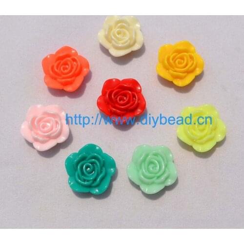 100 pcs/lot shipping free DIY Necklace Accessory,Mix Color Acrylic Beads,20MM Cartoon Rose jewelry Findings