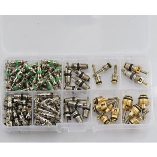 134Pcs Assorted A/C Schrader Valve Core &Tool HVAC R134a Kit In Portable Box