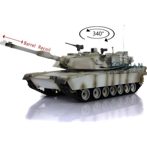 2.4G Heng Long 1/16 TK7.0 Upgraded Metal M1A2 Abrams Barrel Recoil RC Tank 3918 TH17795