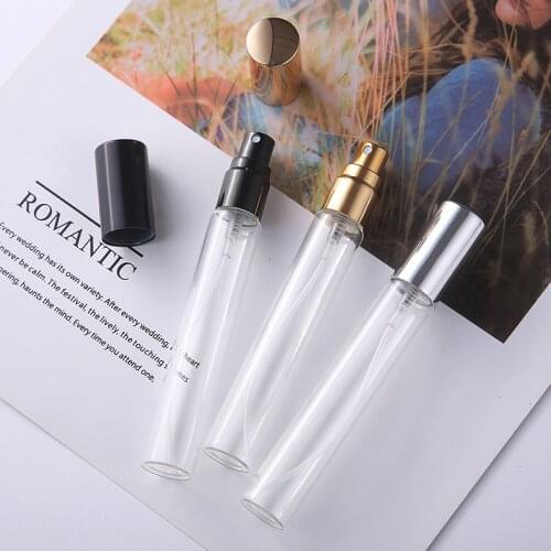 50pcs/lot 15ml Perfume Glass Bottle Empty Refillable Metal Spray Bottle Aluminum Perfume Atomizer