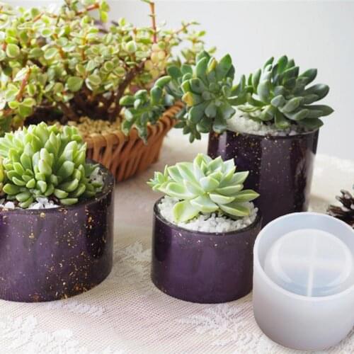 2021 Easy Release Flower Pot Mold Lightweight Eco-friendly Handmade Silicone Aromatherapy Cup Candle Holder Mold for Party