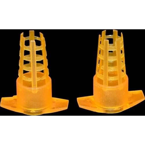 300 pcs Beekeeping Tools Cell Protector Cages Yellow Plastic Bee Queen Cage Protective Cover Beekeeping Equipment