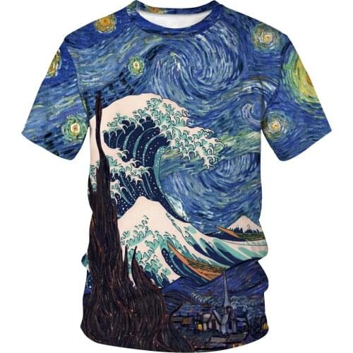3D Ice Fire Dragon digital print womens round neck top hot style summer short sleeve T-shirt fashion casual lovers pullover