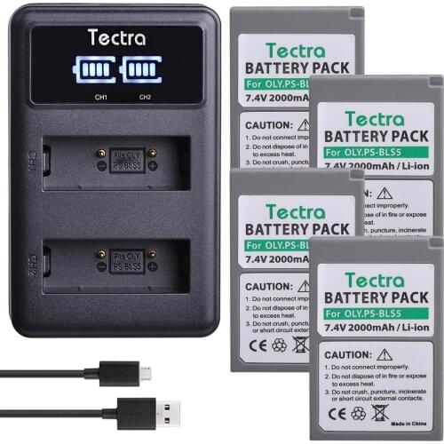 PS-BLS5 BLS-5 BLS5 BLS-50 BLS50 Battery+LED Charger for Olympus PEN E-PL2,E-PL5,E-PL6,E-PL7,E-PM2, OM-D E-M10, E-M10 II, Stylus1