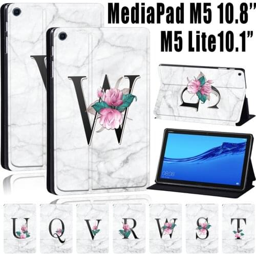 Tablets Case for Huawei MediaPad M5 Lite 10.1 Inch/ MediaPad M5 10.8 Inch Ultra-Slim PU Leather Folio Shell Cover Case + Stylus