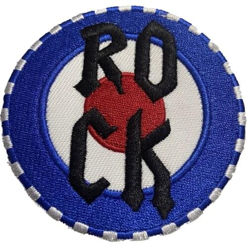 DIY ROCK round Badge Patch Embroidered Sticker Iron-on Clothes Armband Decor For Jeans Hat Fan sign Badges