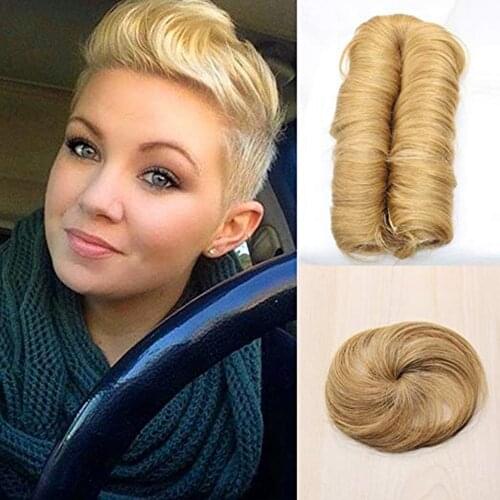 DLME 27 Pieces Weaving Bump Hair Extensions 27# light Blonde Color Hair Pieces Single Weft Natural Hair