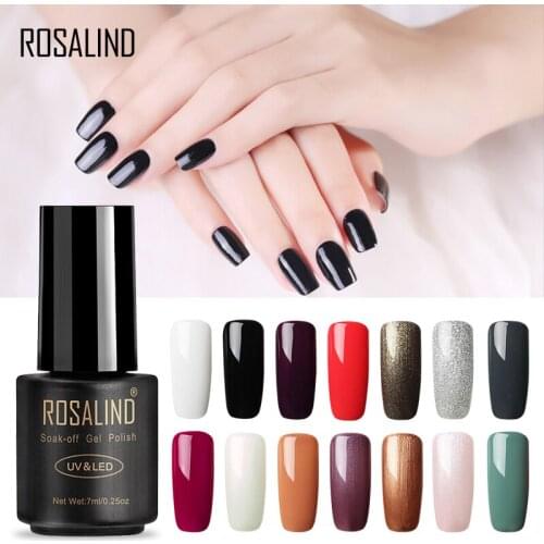 ROSALIND Gel Polish For Nail Extension Base For Nails Art UV Gel Lak Vernis Semi Permanent Top Coat Hybrid Varnishes Manicure