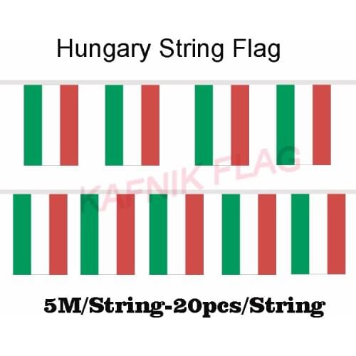KAFNIK,5 meters 20 faces 14*21CM Hungary String Flag